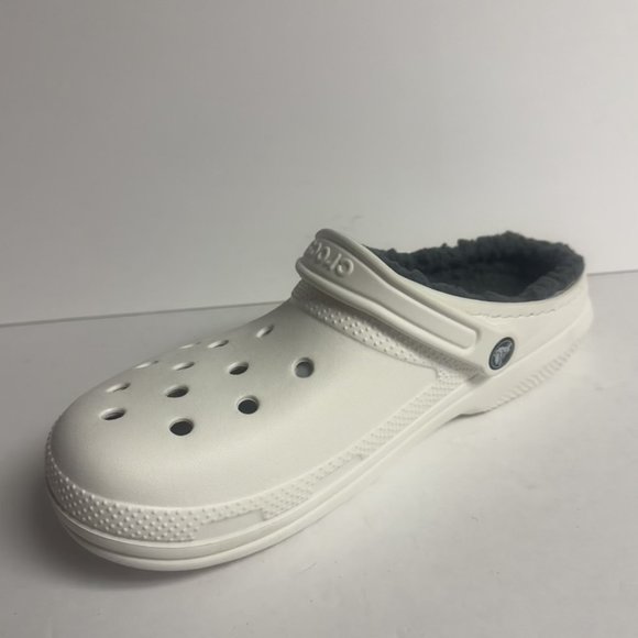 Crocs Womens Classic Lined Clog White Size 11 - Picture 2 of 6